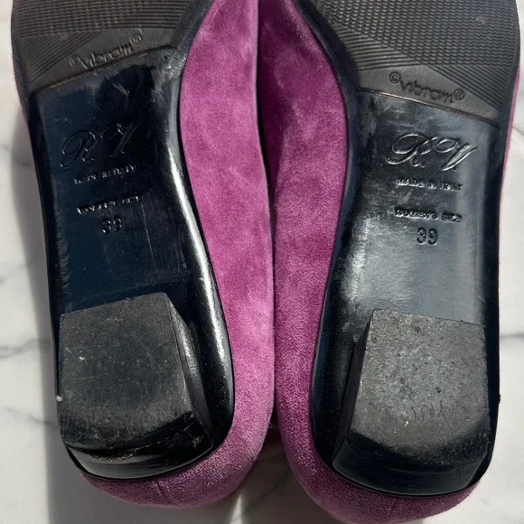 Roger Vivier rare pink suede Flats with Silver Buckle - Picture 13 of 16